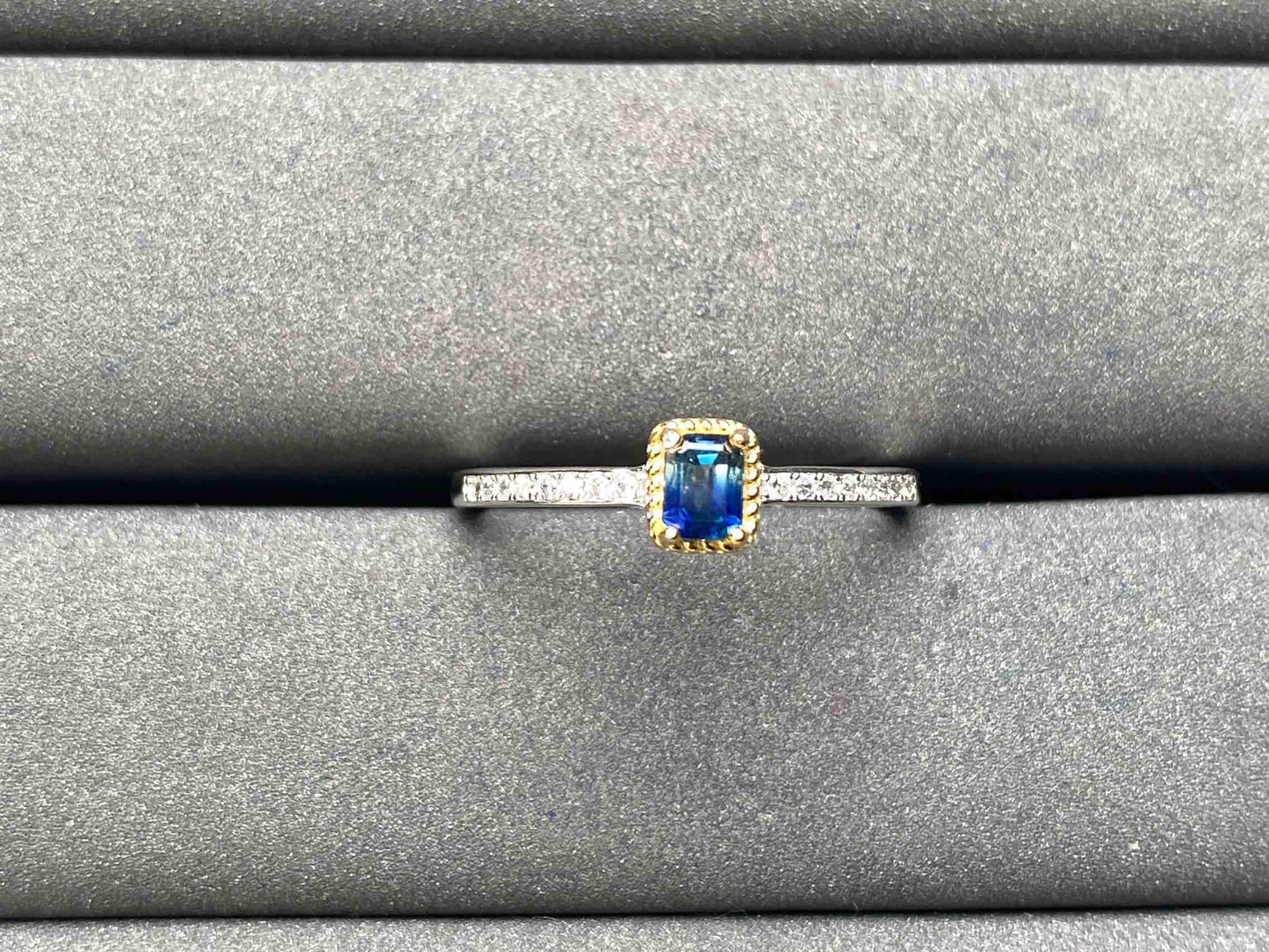 A6559 Teal Sapphire Ring