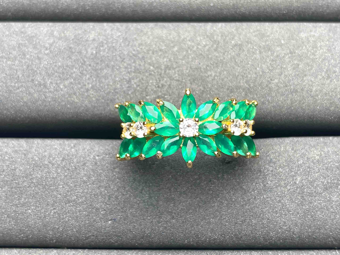 A7368 Green Agate Ring