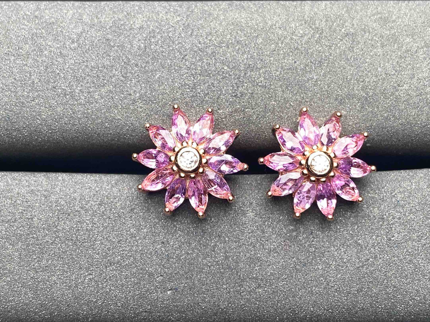 A7375 Pink Sapphire Earrings