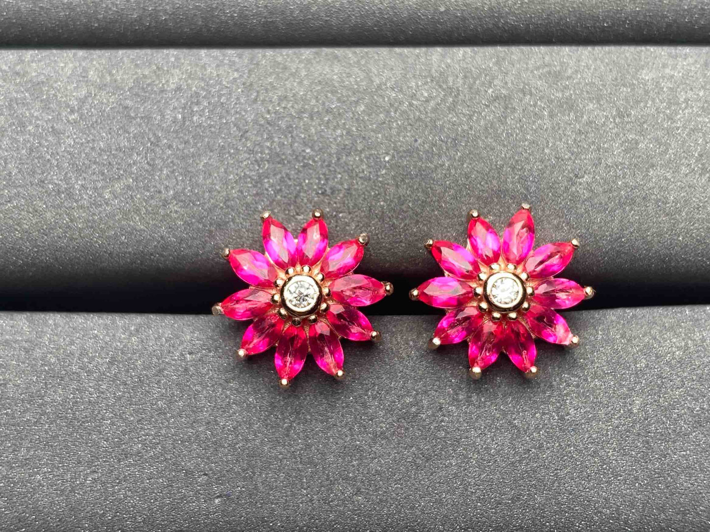 A7378 Pink Topaz Earrings