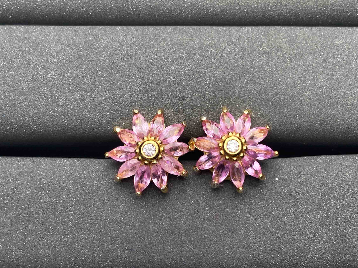 A7381 Pink Sapphire Earrings
