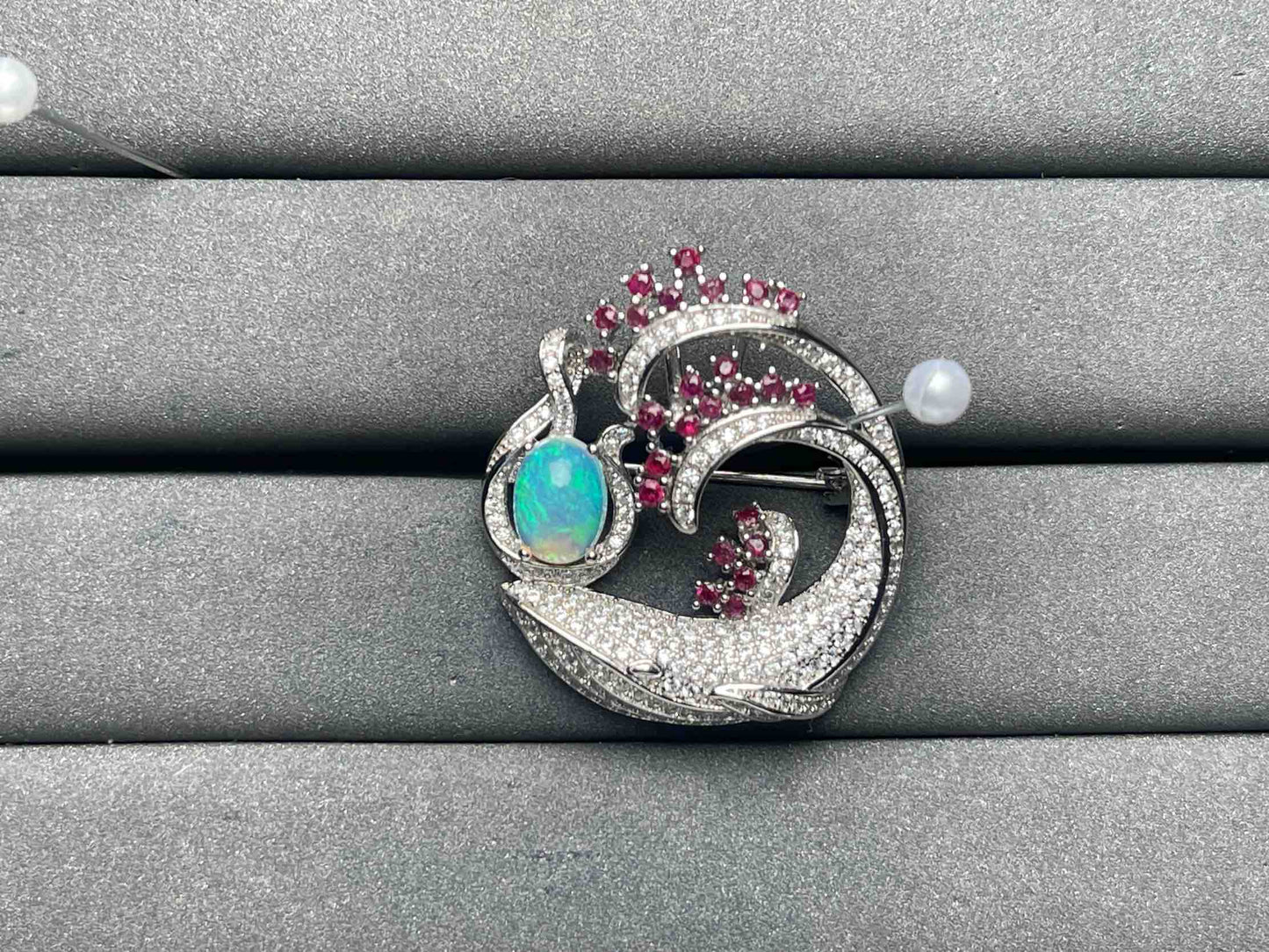 A8273 Opal brooch