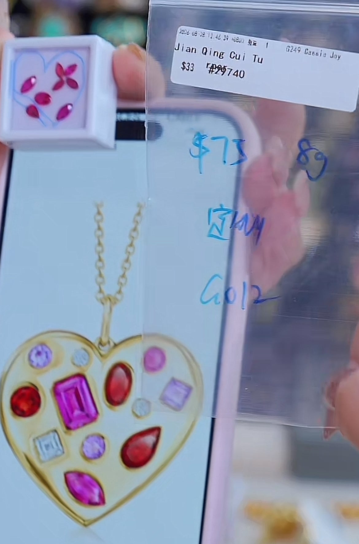 G012 Cassie Joy customize pendant for 29740 gold