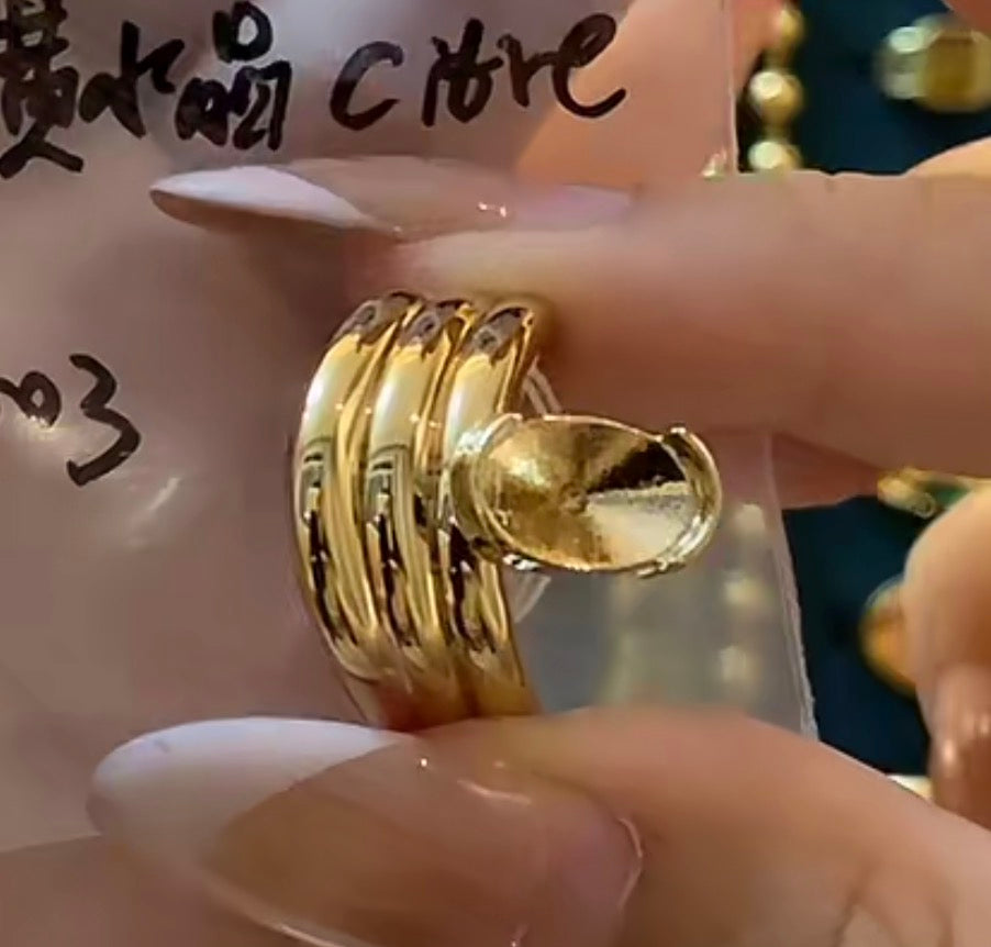 G003 Cassie EL Hada customize 5ct heart citrine Size us5 Gold color