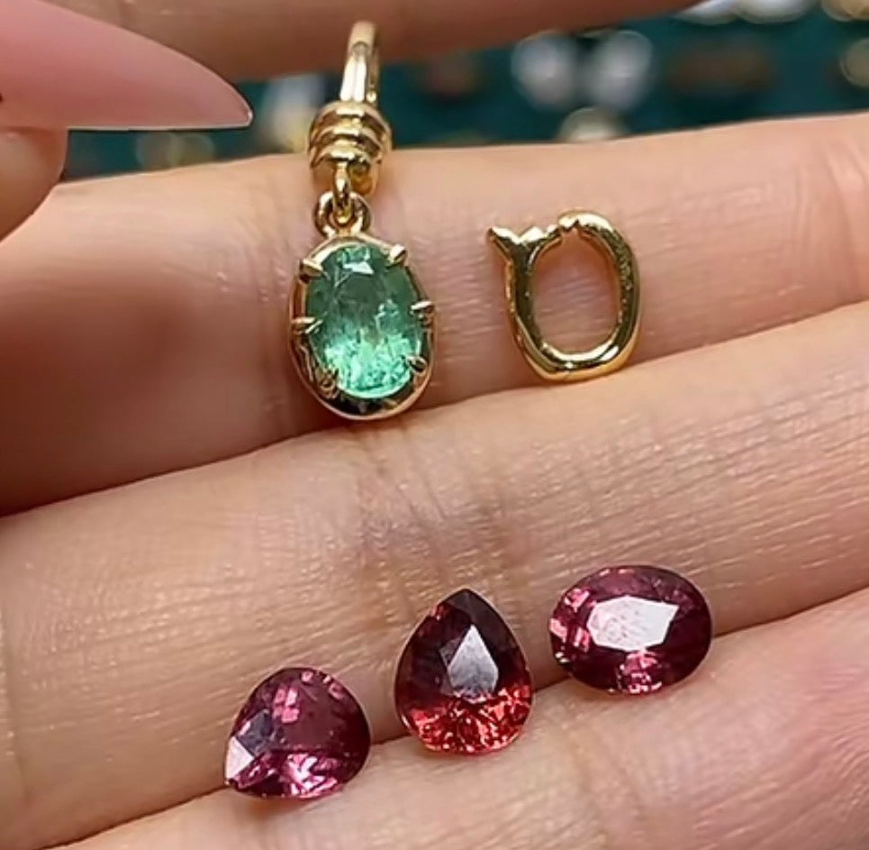G008 cassie Brandy customize 27777 27776 total 3 pcs stone to 3 pcs pendant use left setting and right clasp