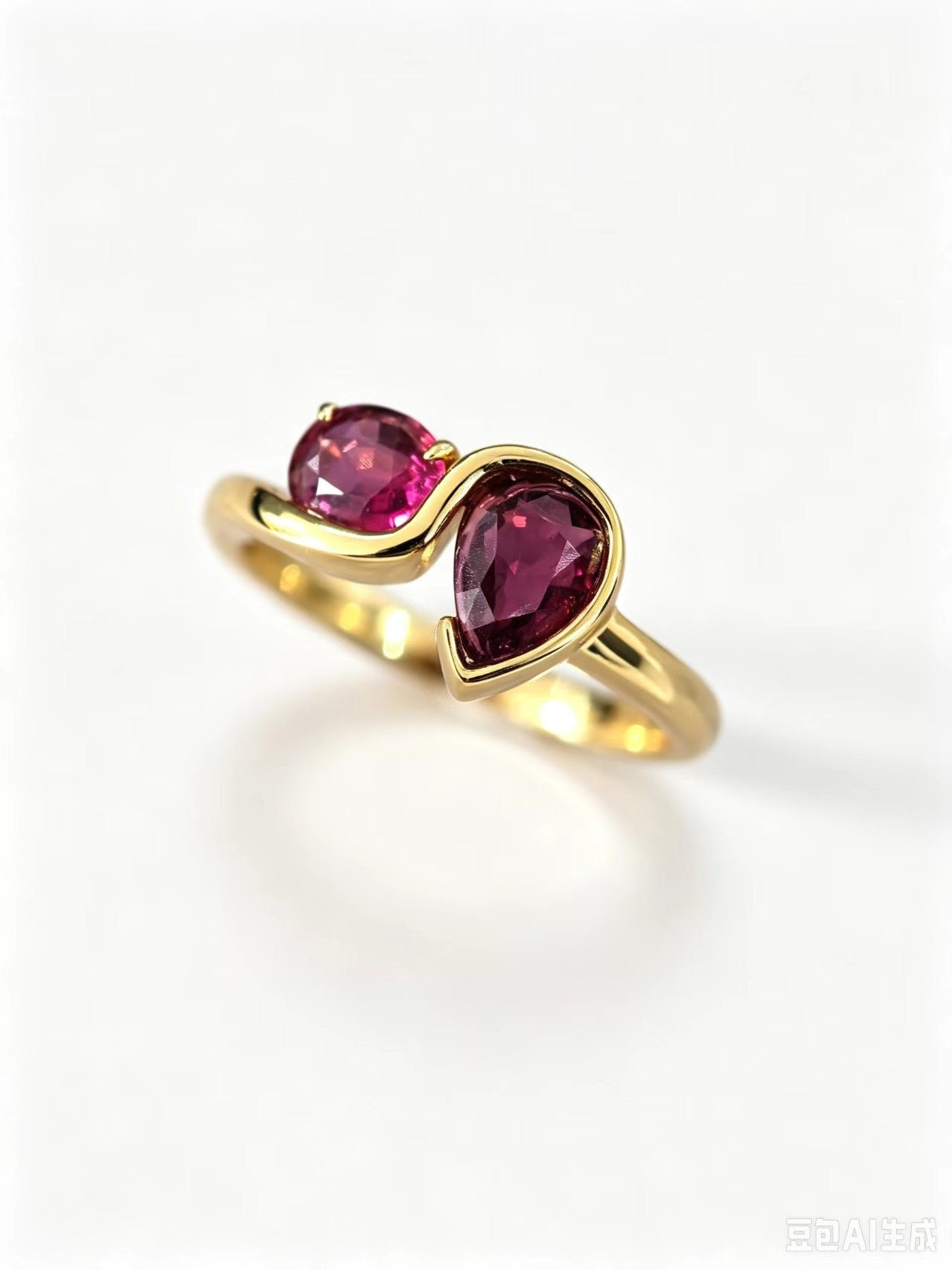 MA004 S925 Silver Ring Blue Sapphire | Spinel | Rubellite Tourmaline