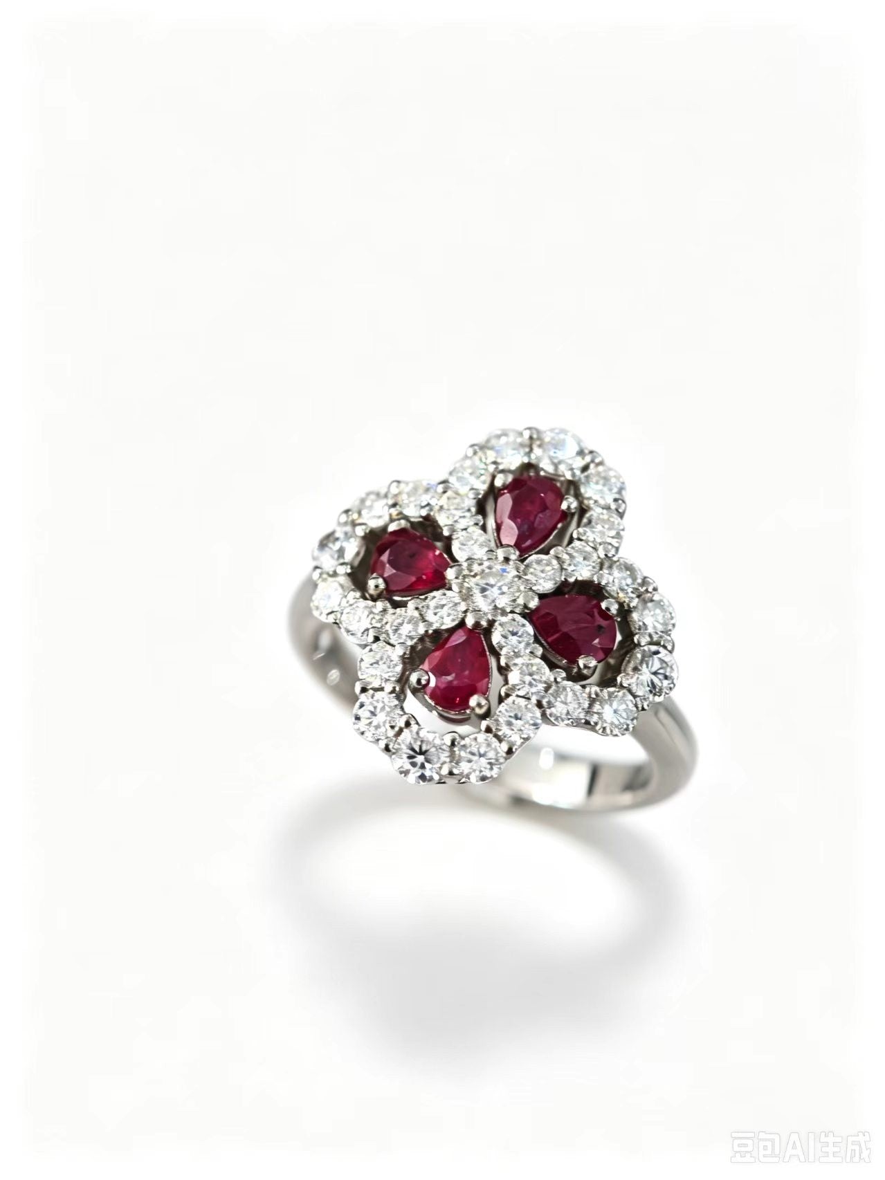 FF013 S925 Silver Ring Ruby
