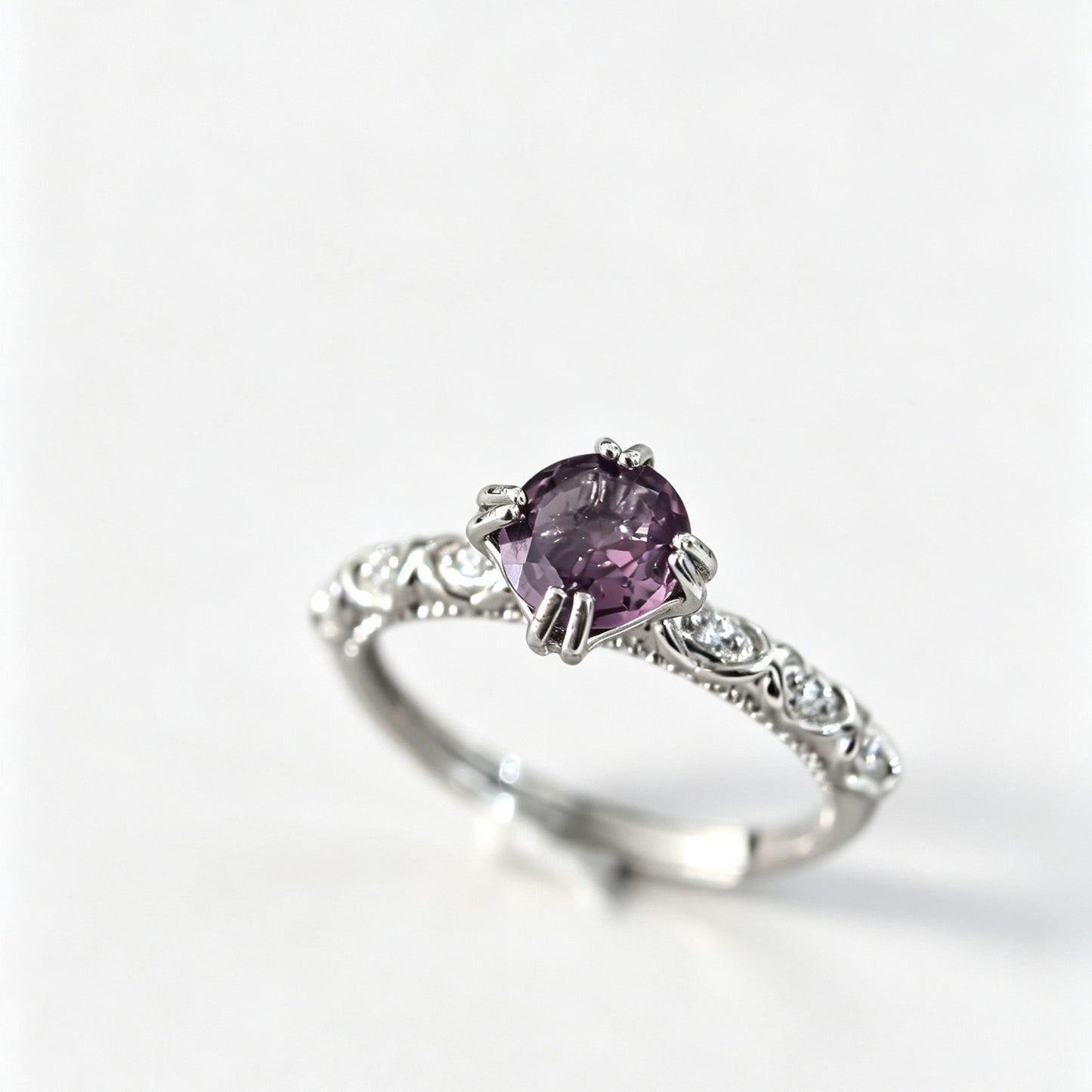 NO002 S925 Silver Ring Spinel