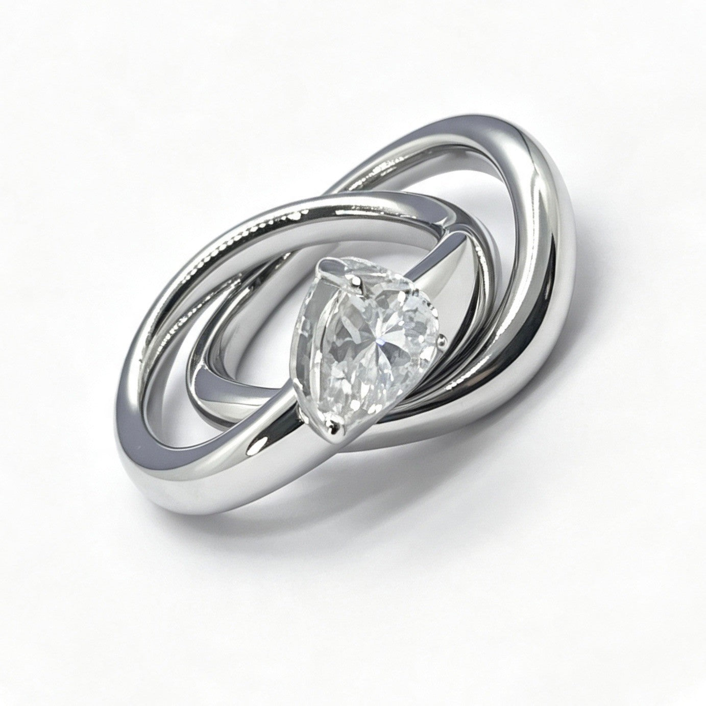 FF001 Pinky Ring Clear Moissanite