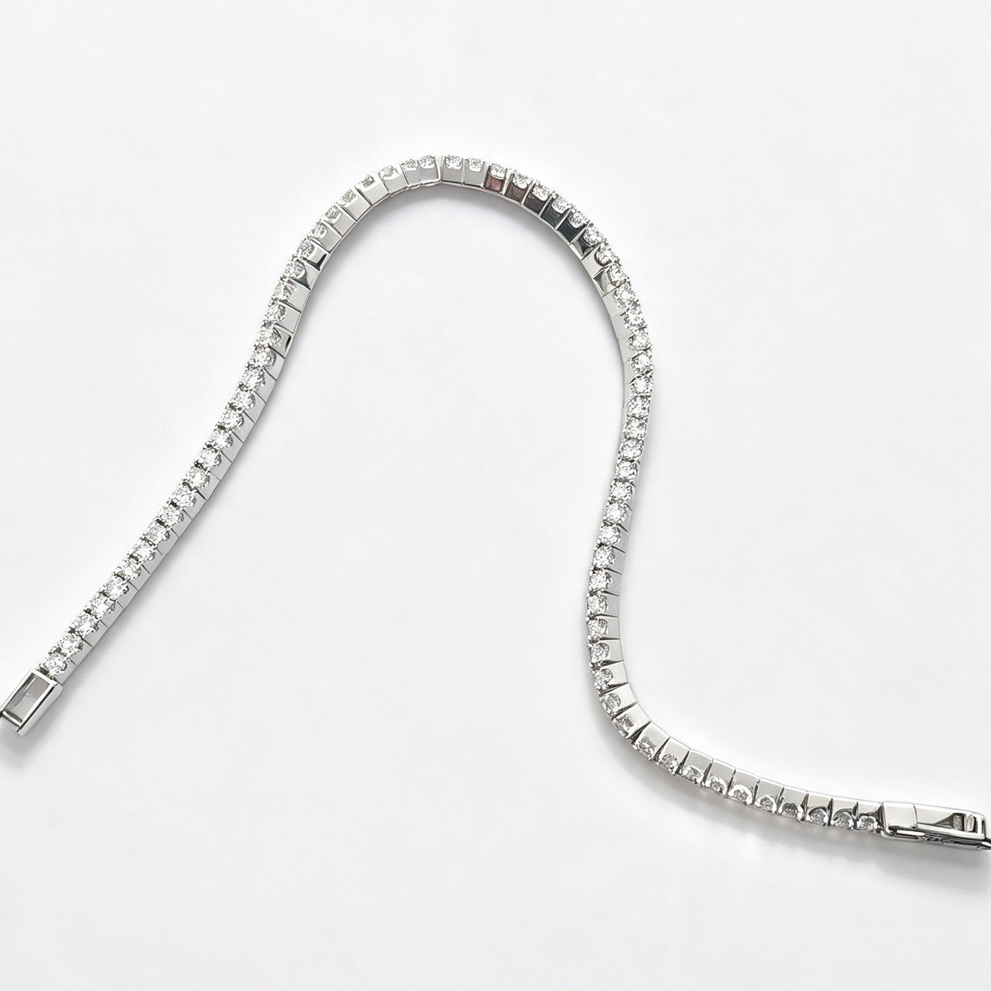 TE01B Tennis Bracelet Clear Moissanite