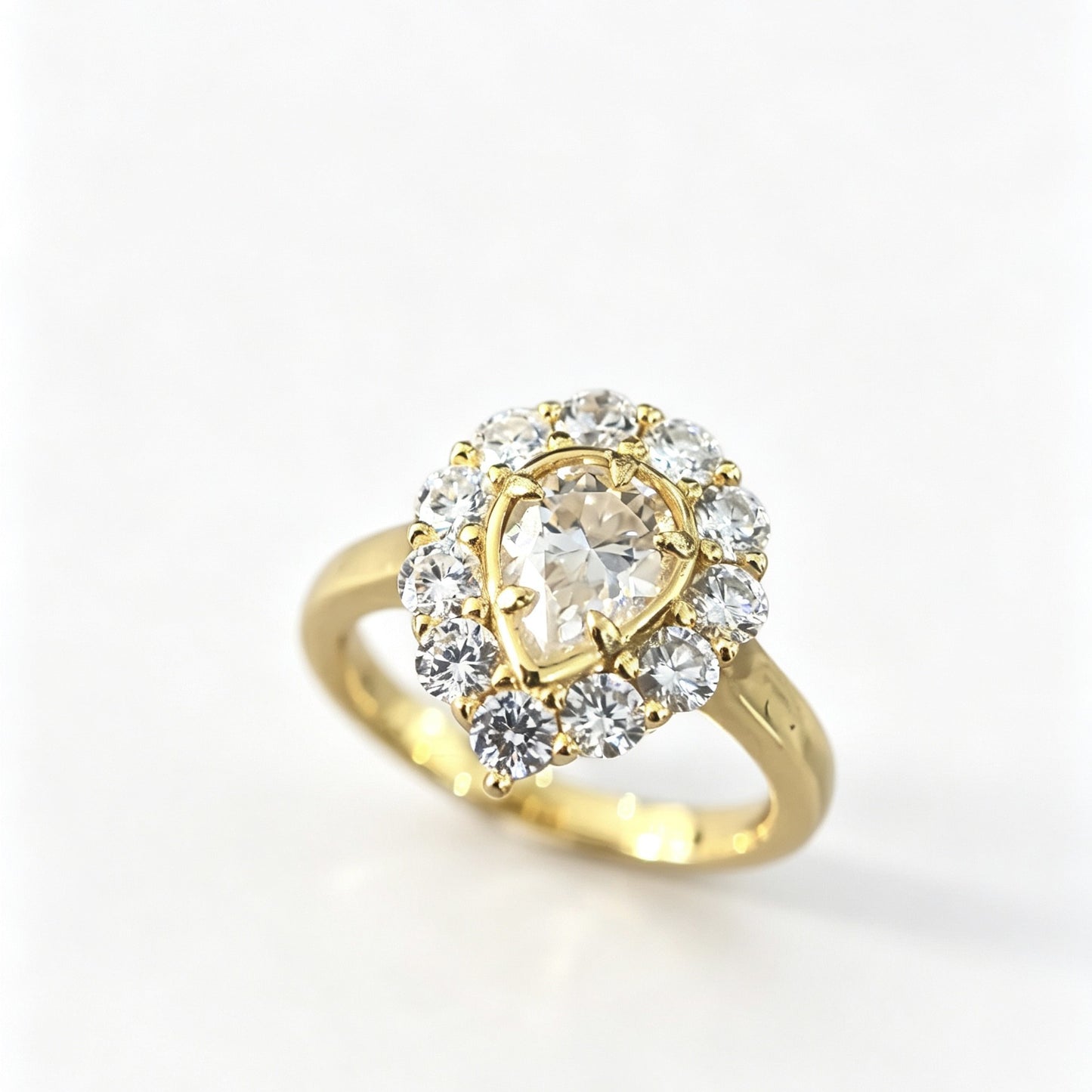 FF020 S925 Silver Ring Clear Moissanite