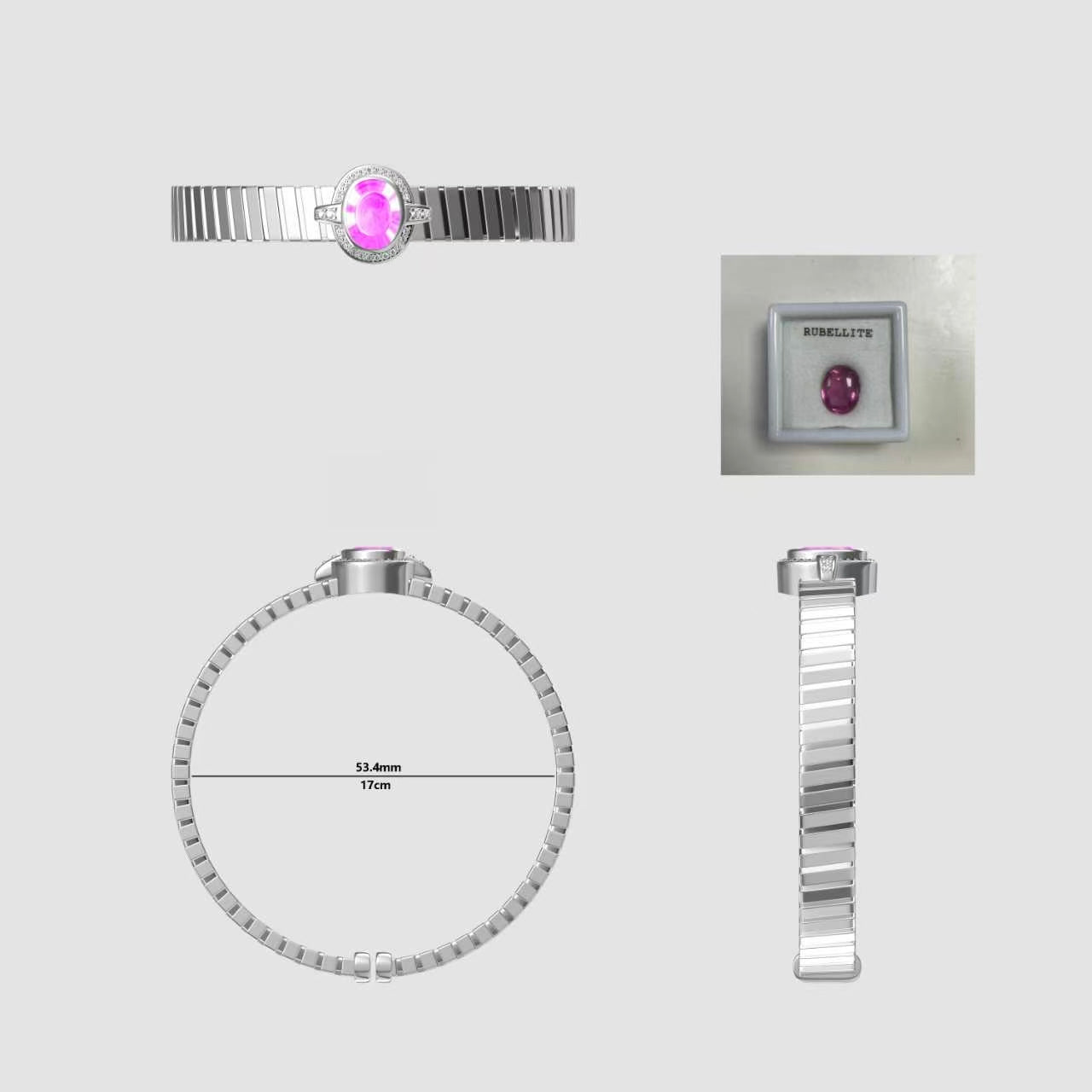 Cassie-Custom bracelet for #28911, s925 silver, gold-Melly