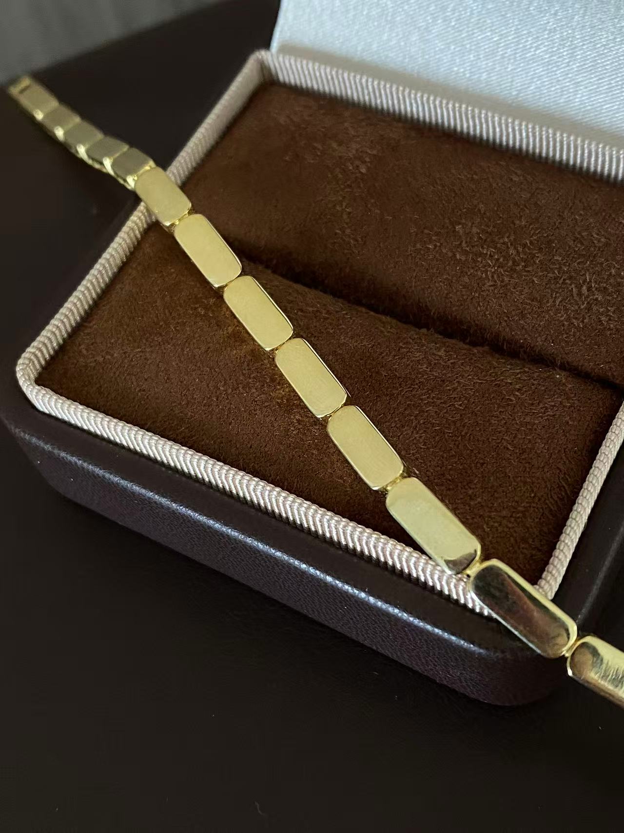 Moissanite bracelet 5 layer 18k gold plated