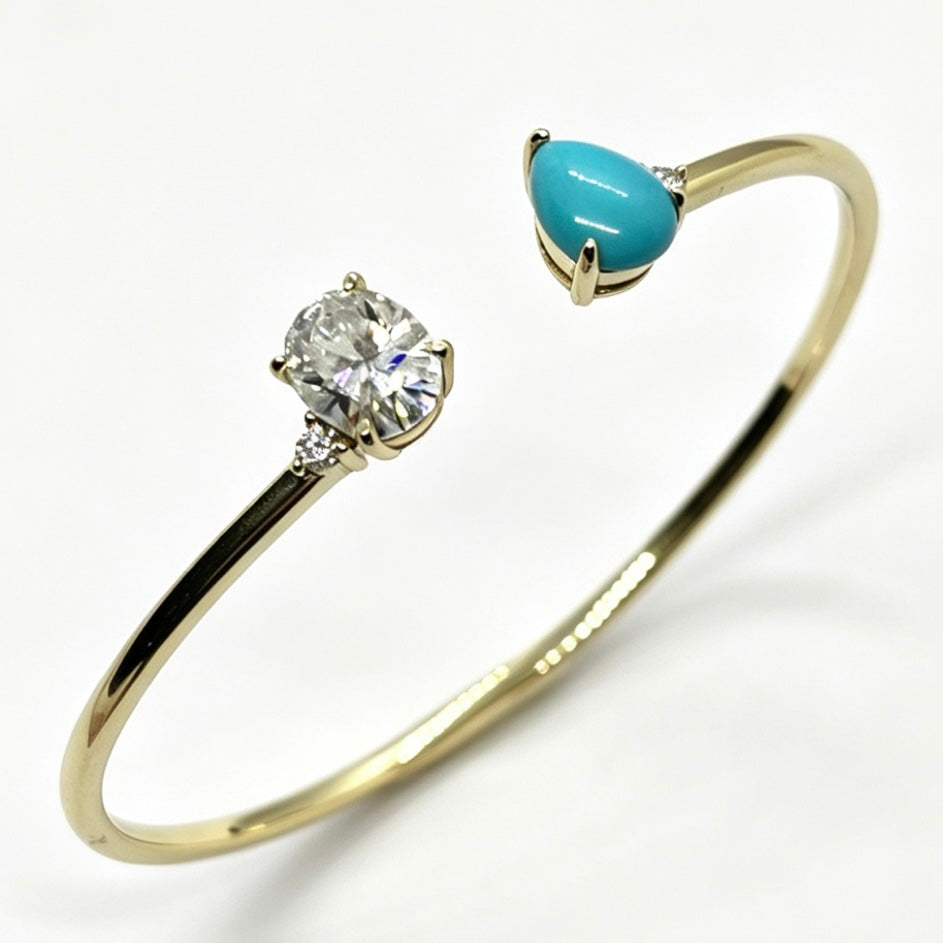 Miossanite Simple Bangle