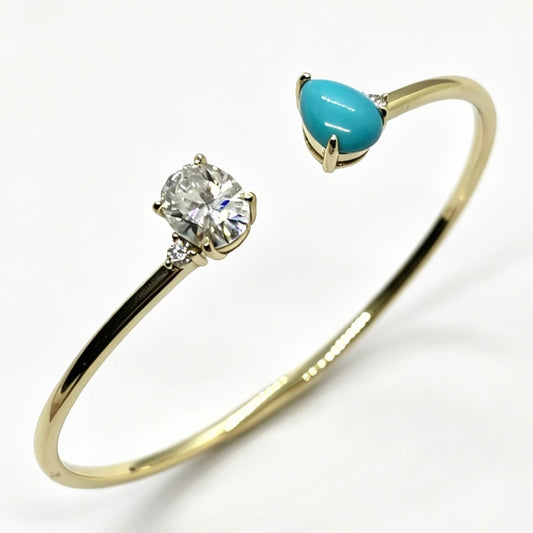 Miossanite Simple Bangle