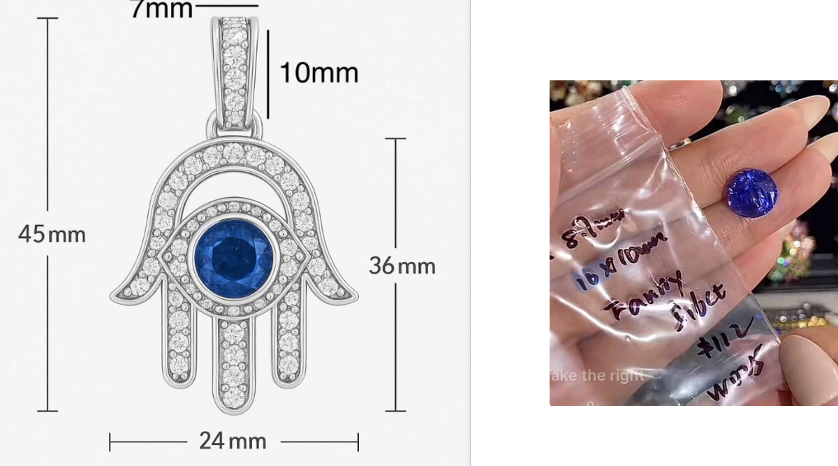 Yuki-custom pendant setting for 24481