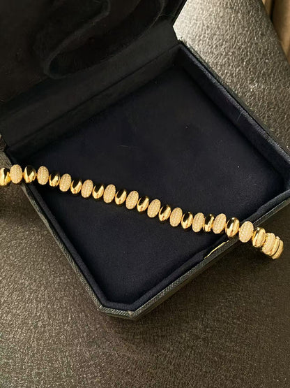 Moissanite bracelet 5 layer 18k gold plated