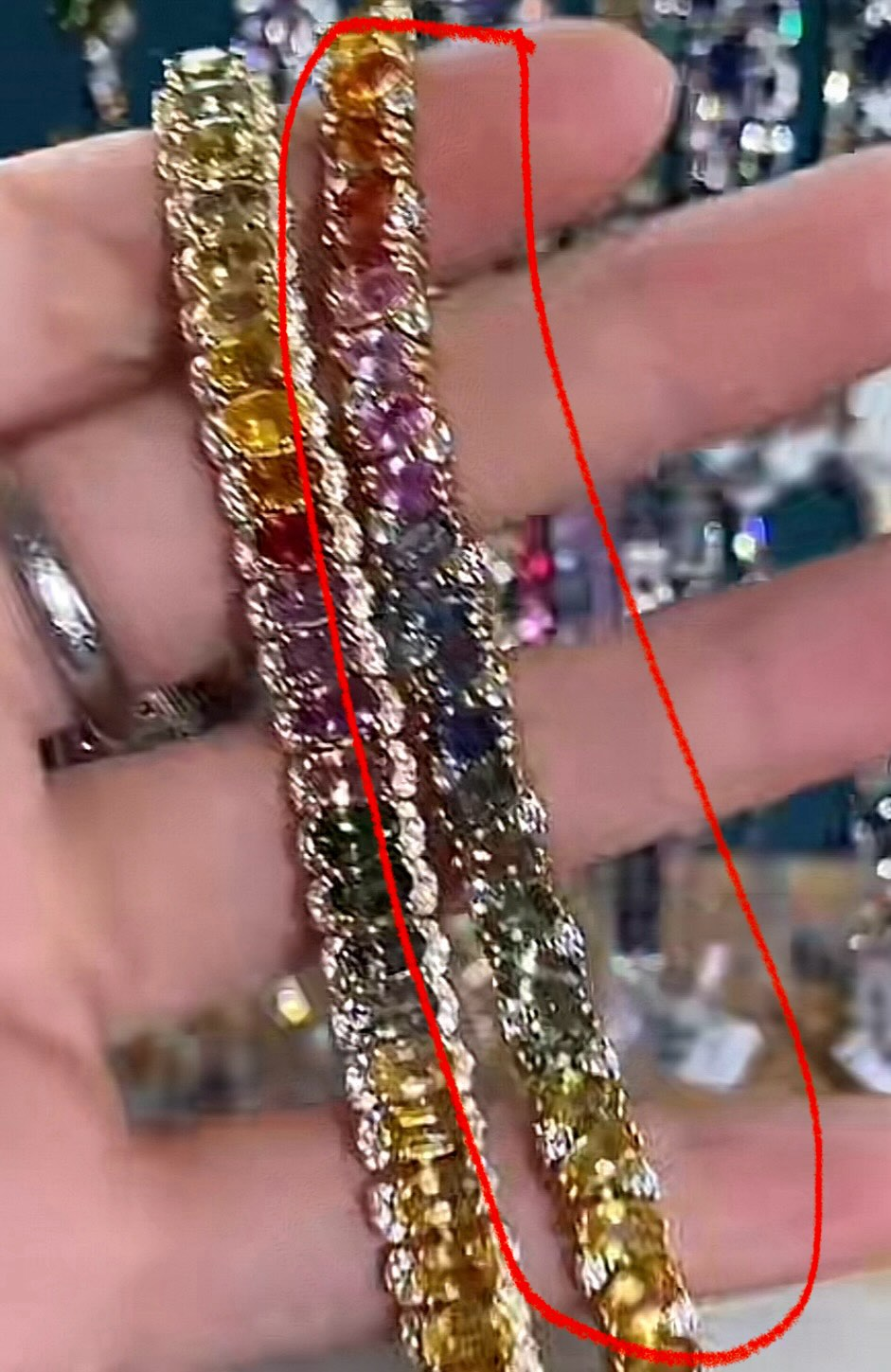 Yuki-colorful sapphire bracelet deposit