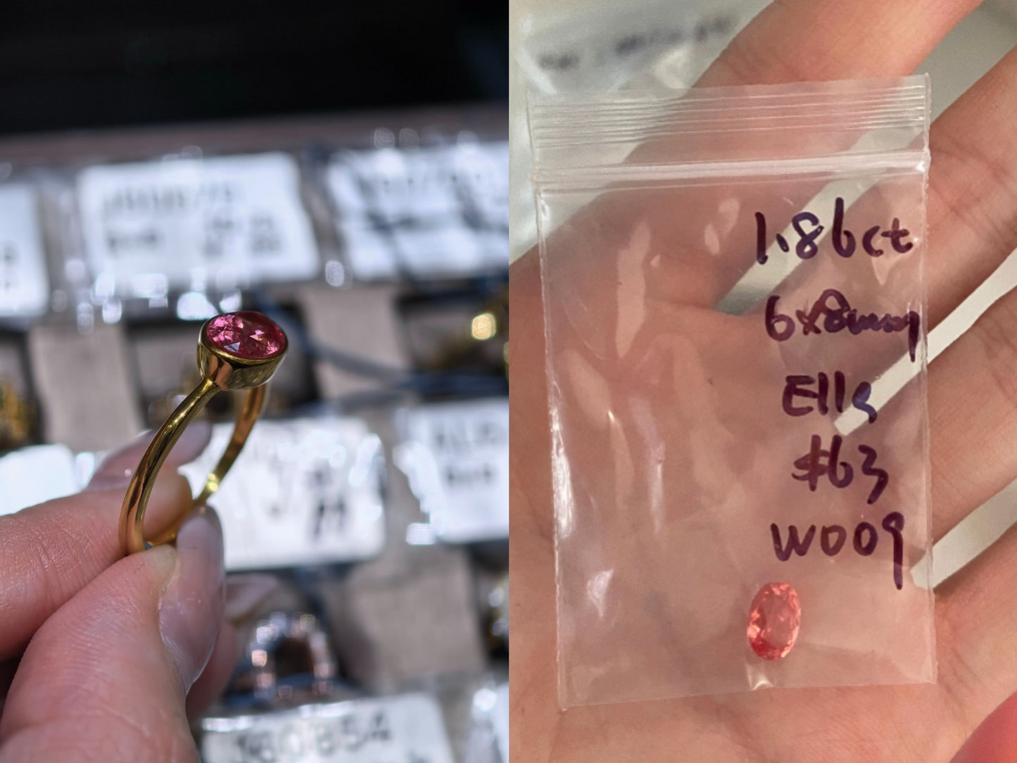 Miya-gold setting+resized fee $5 for 24485