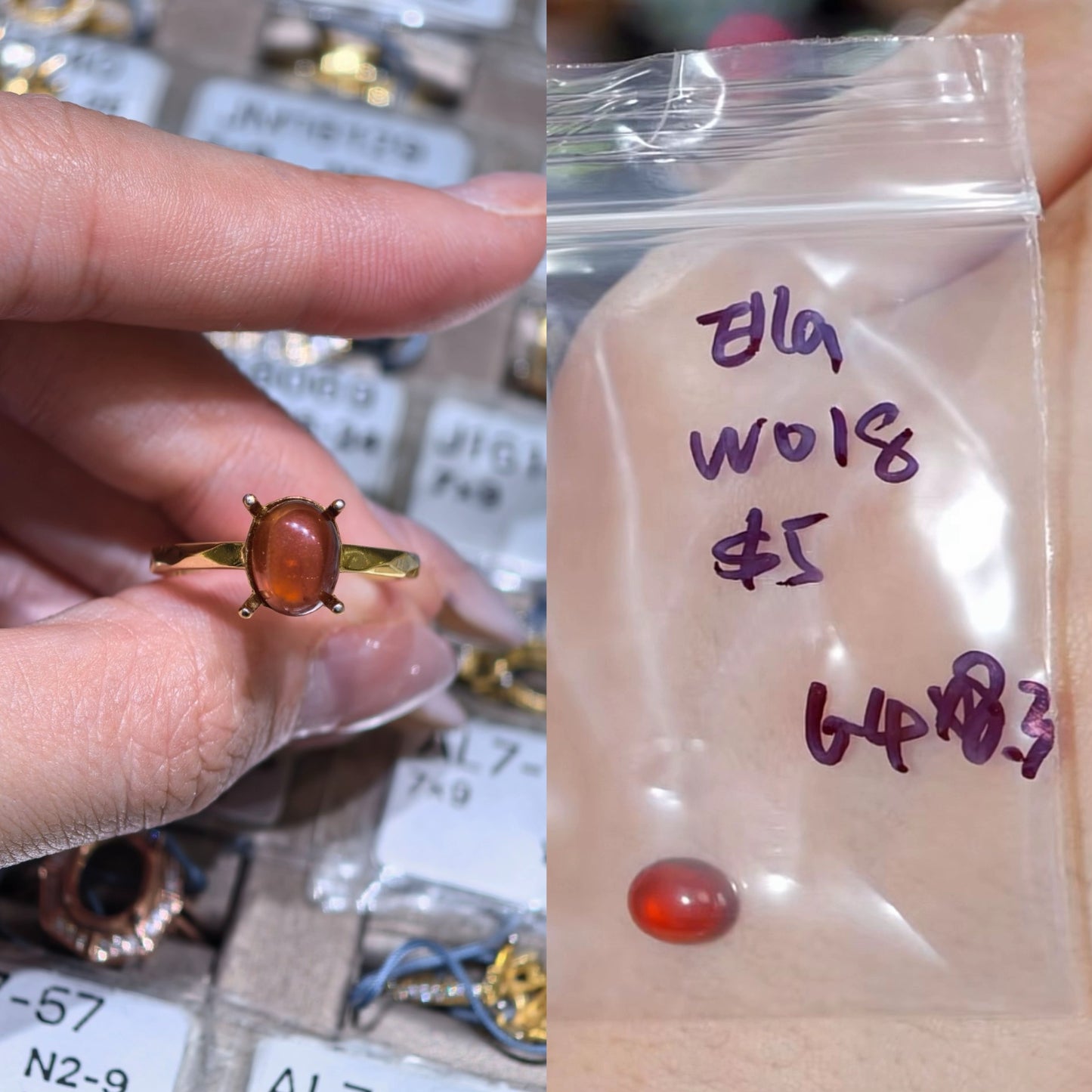 Miya-gold setting+resized fee 5 for 24709