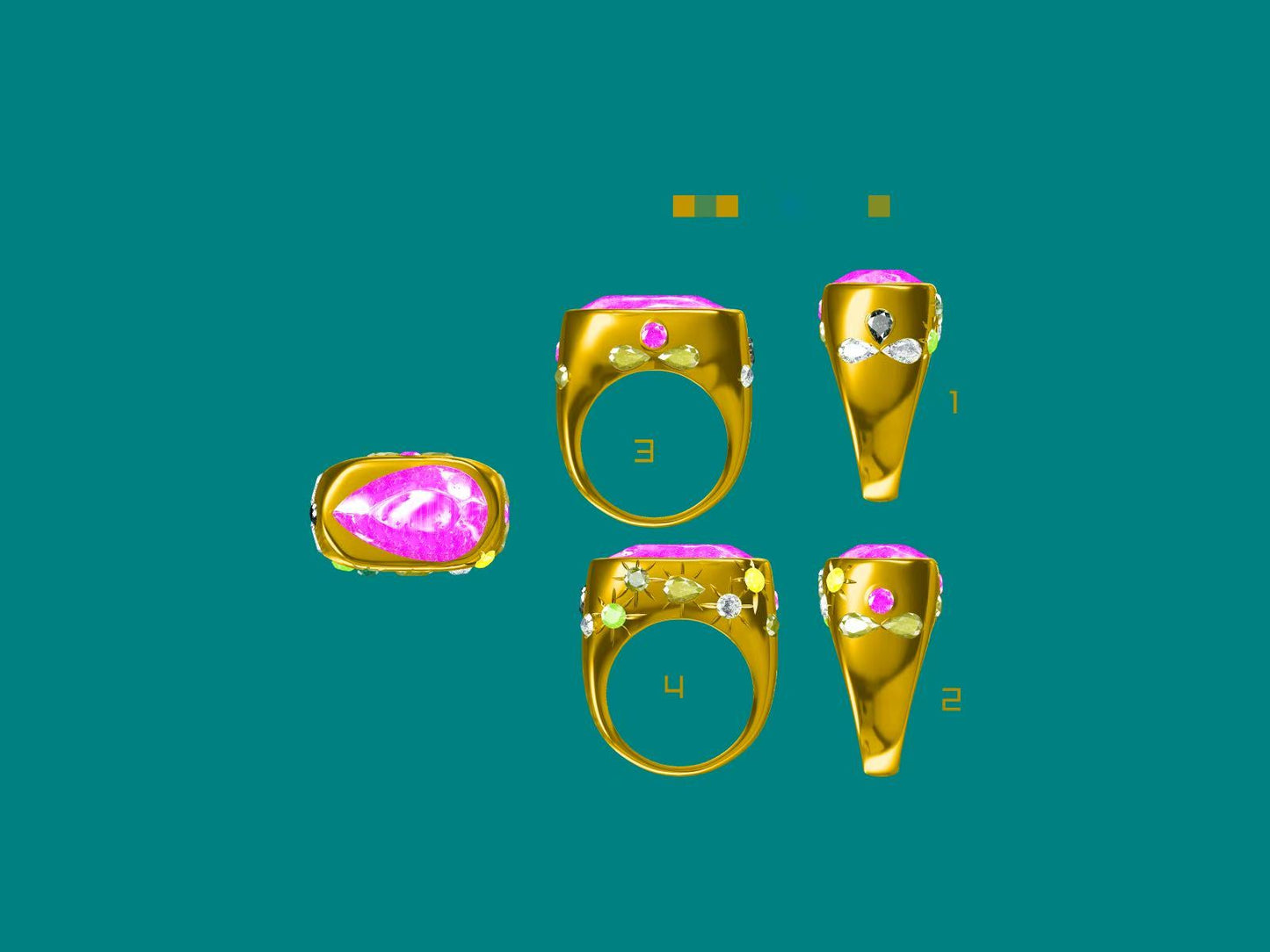 Miya-Custom S925 sterling silver ring with gold plating, size US 6.75 for #1554 #1216#1081#1216