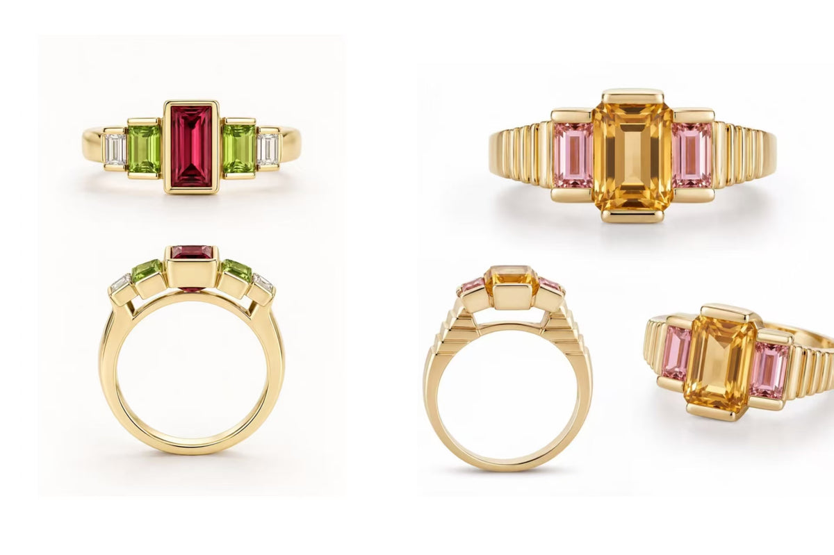 Nini-Custom rings for #29148, 29130, 29069, 30059, s925 sterling silver plated with gold, US9