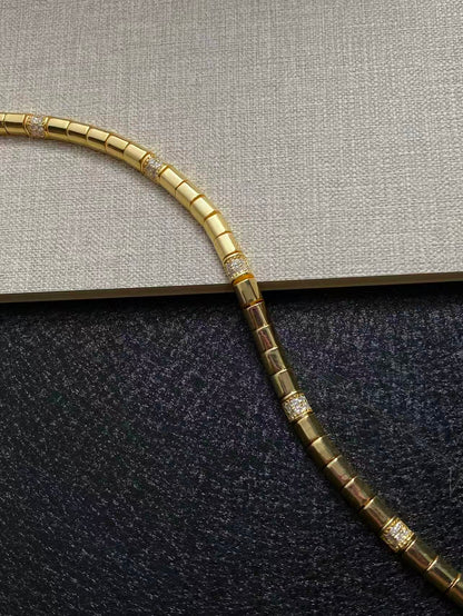 Moissanite bracelet 5 layer 18k gold plated
