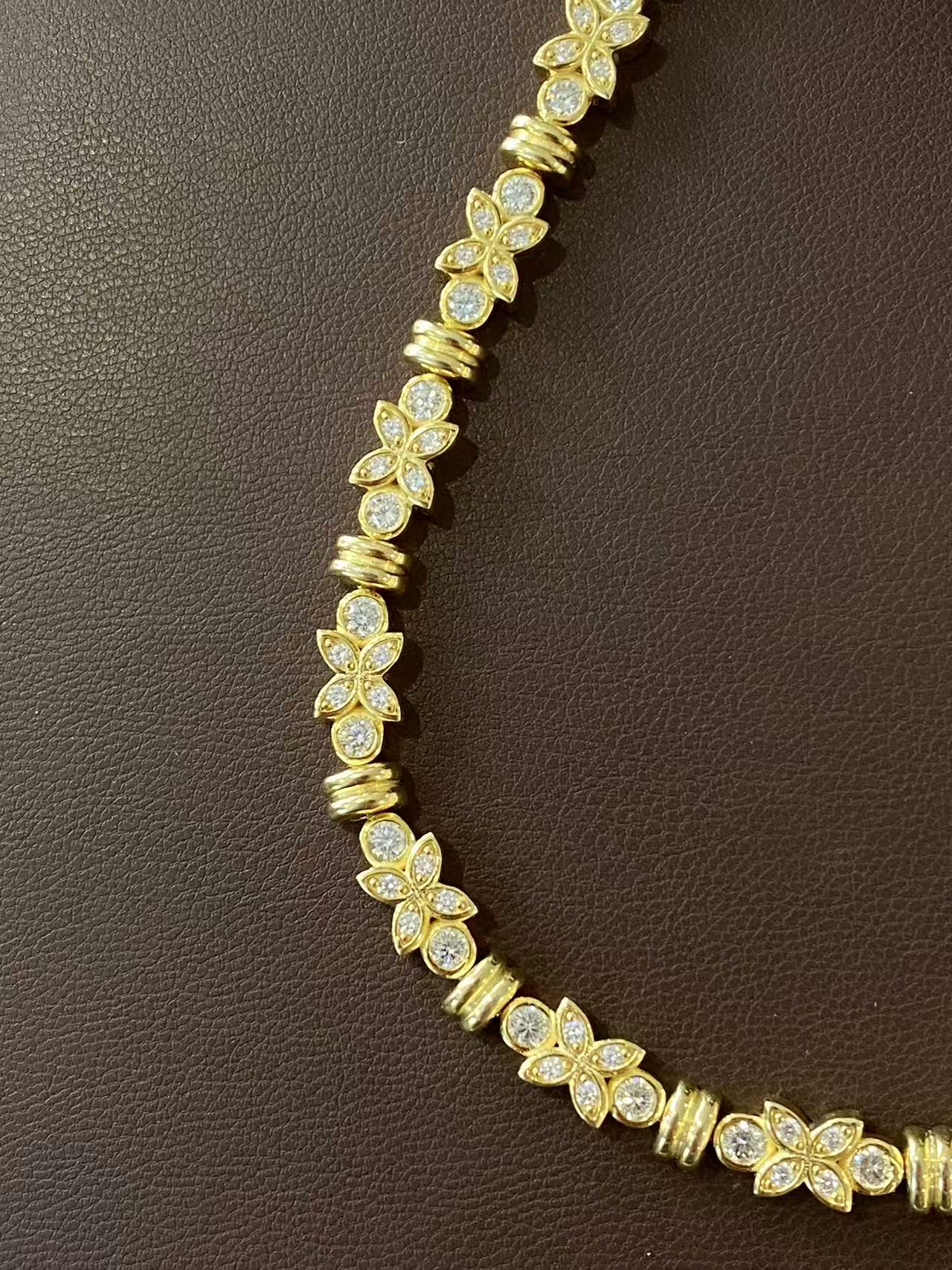 Moissanite bracelet 5 layer 18k gold plated