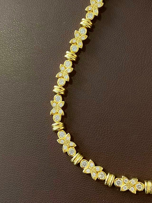Moissanite bracelet 5 layer 18k gold plated