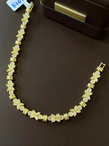 Moissanite bracelet 5 layer 18k gold plated