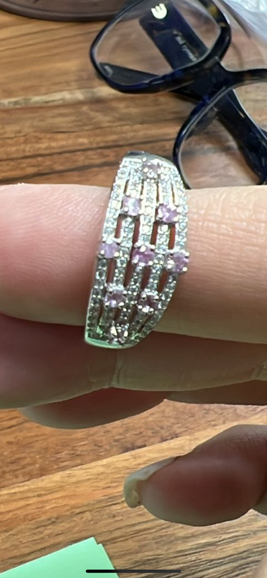 fixed size fee for pink sapphire ring-us9