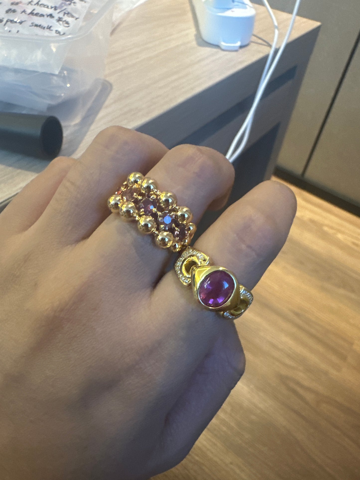 G006 Cassie Hali total 2 rings size us5 use $409 credit 161+5+238+5