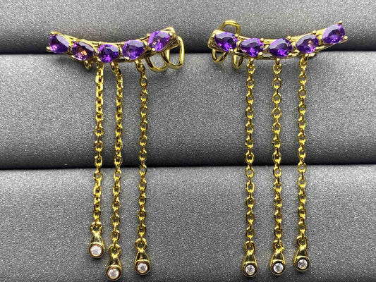 A680 Amethyst Earrings