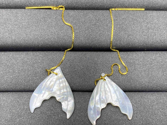 5573 Silver Conch Earrings
