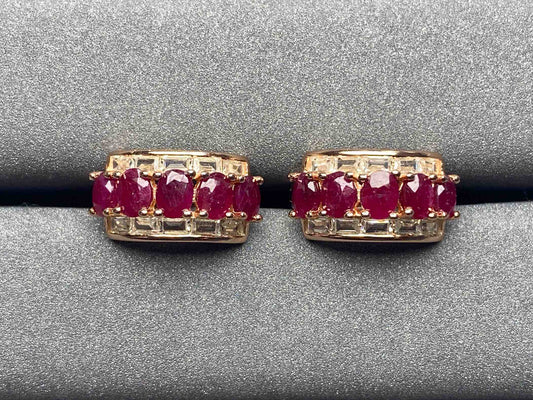 6002 Ruby Earrings