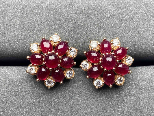 6084 Ruby Earrings