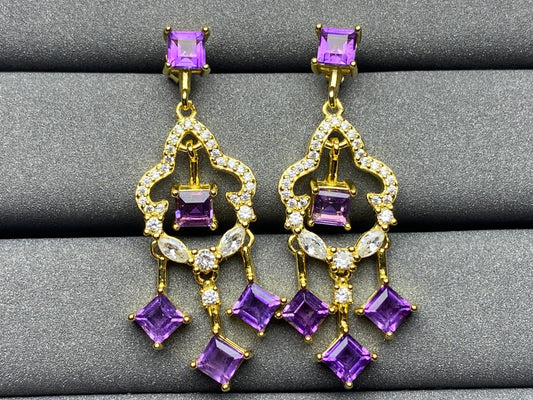 6145 Amethyst Earrings