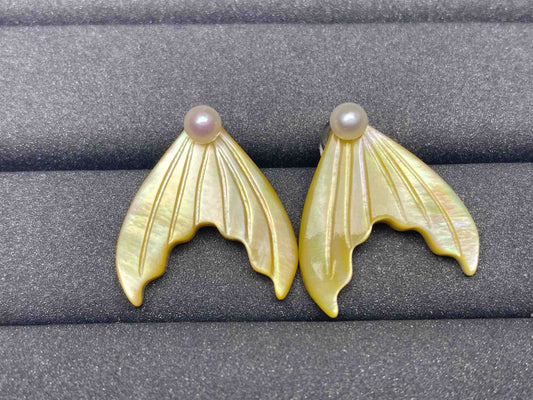6199 Silver conch Earrings