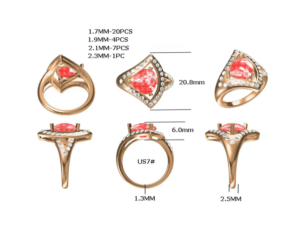 Nini-Custom ring for #29802, US size 7, rose gold, final payment.