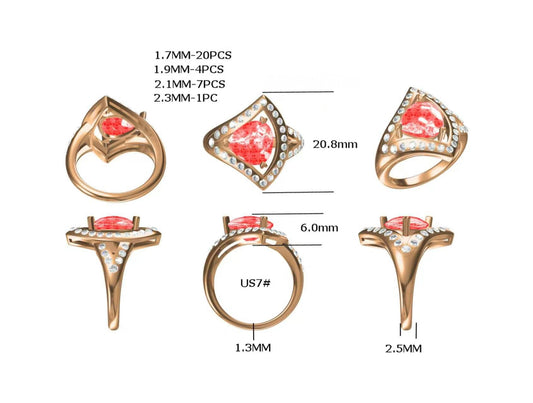 Nini-Custom ring for #29802, US size 7, rose gold, final payment.