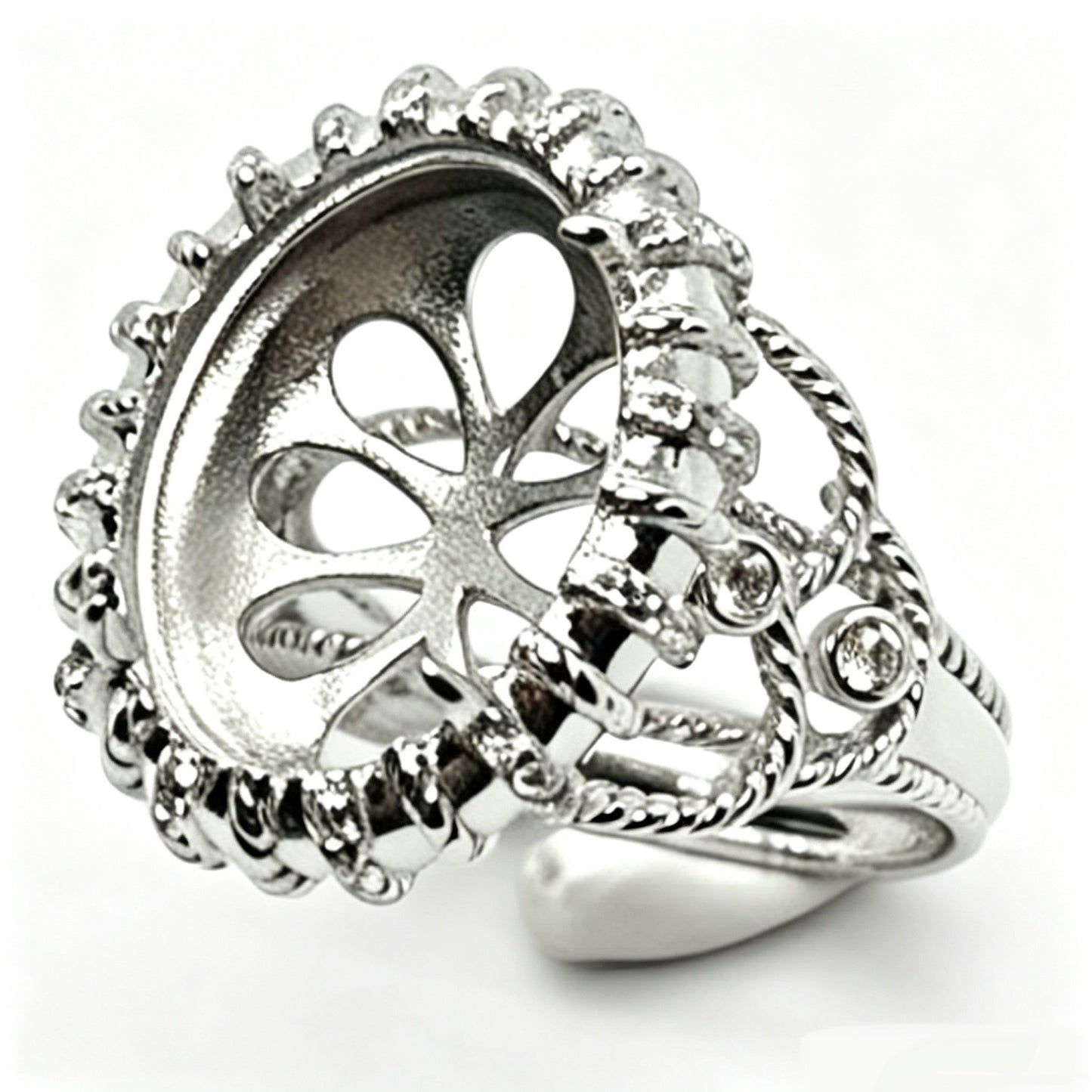 Ring 5 layer 18k gold plated