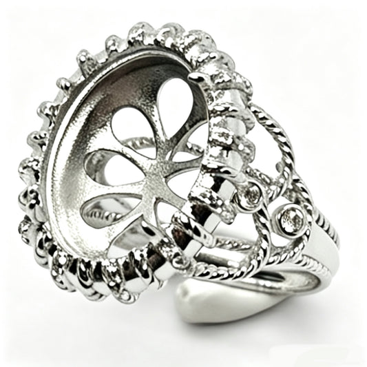 Ring 5 layer 18k gold plated