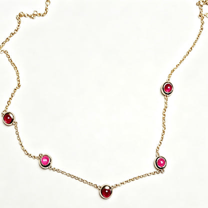 Star Ruby Bubble Necklace