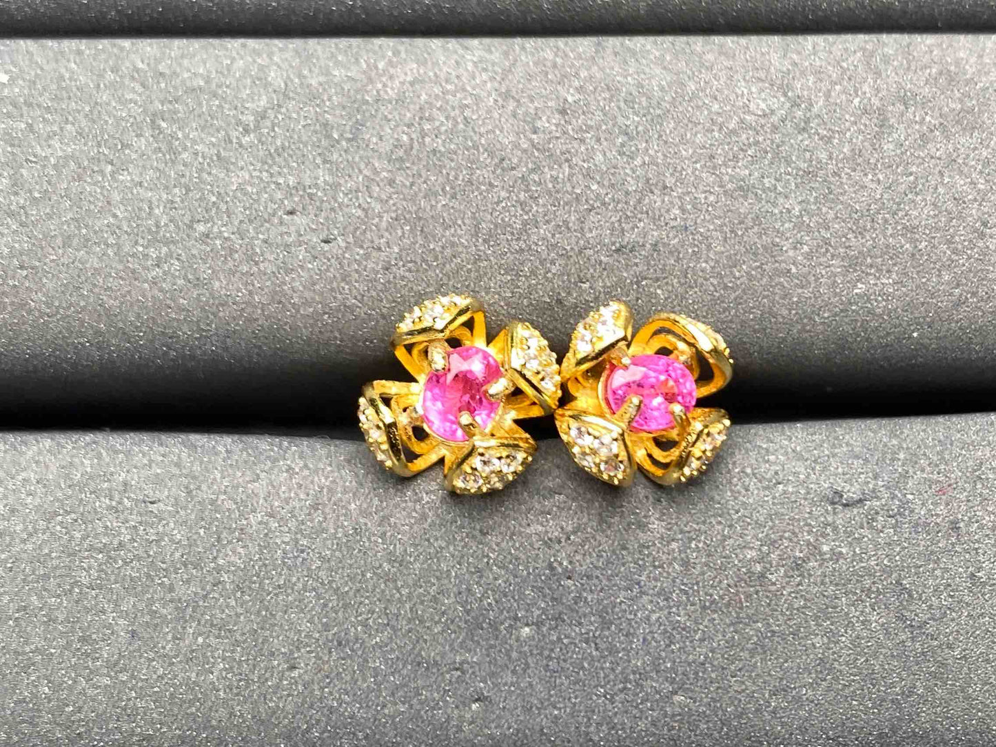 A10092 Pink Ruby Earrings