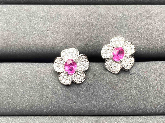 A10095 Pink Ruby Earrings
