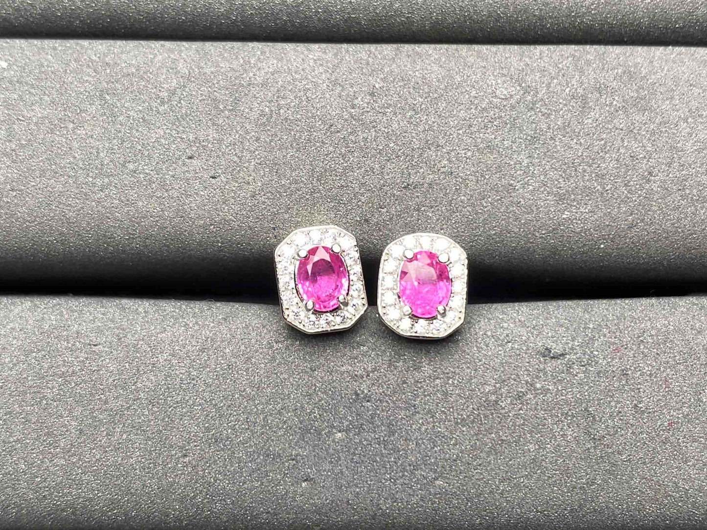 A10097 Pink Ruby Earrings