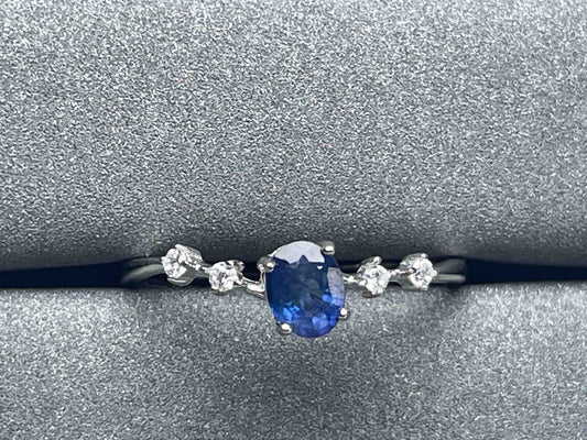 A1018 Blue Sapphire Ring