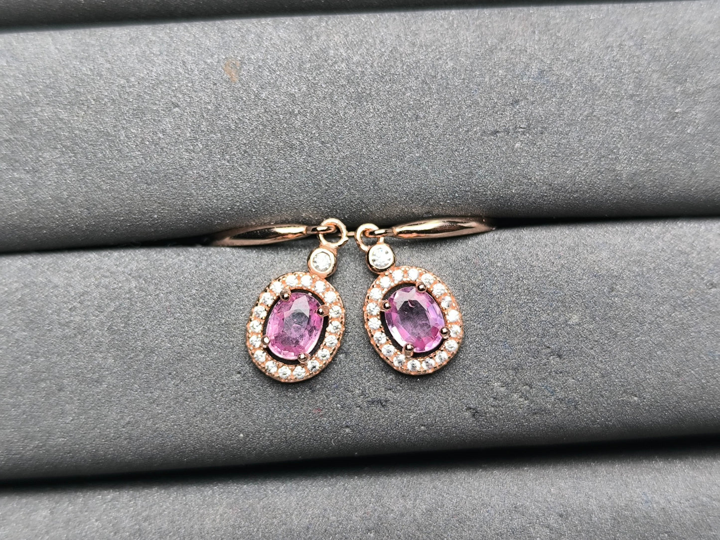 A10205 Pink Sapphire Earrings