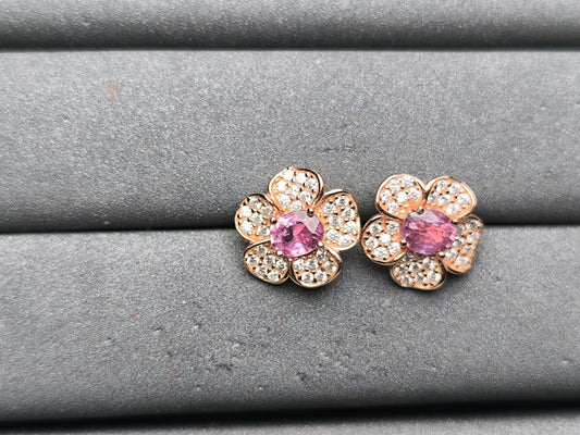 A10210 Pink Sapphire Earrings