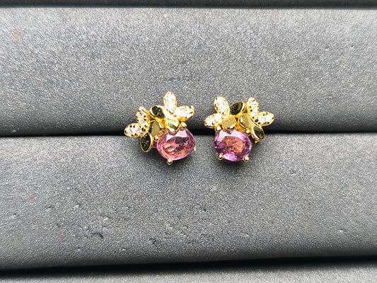 A10212 Pink Sapphire Earrings